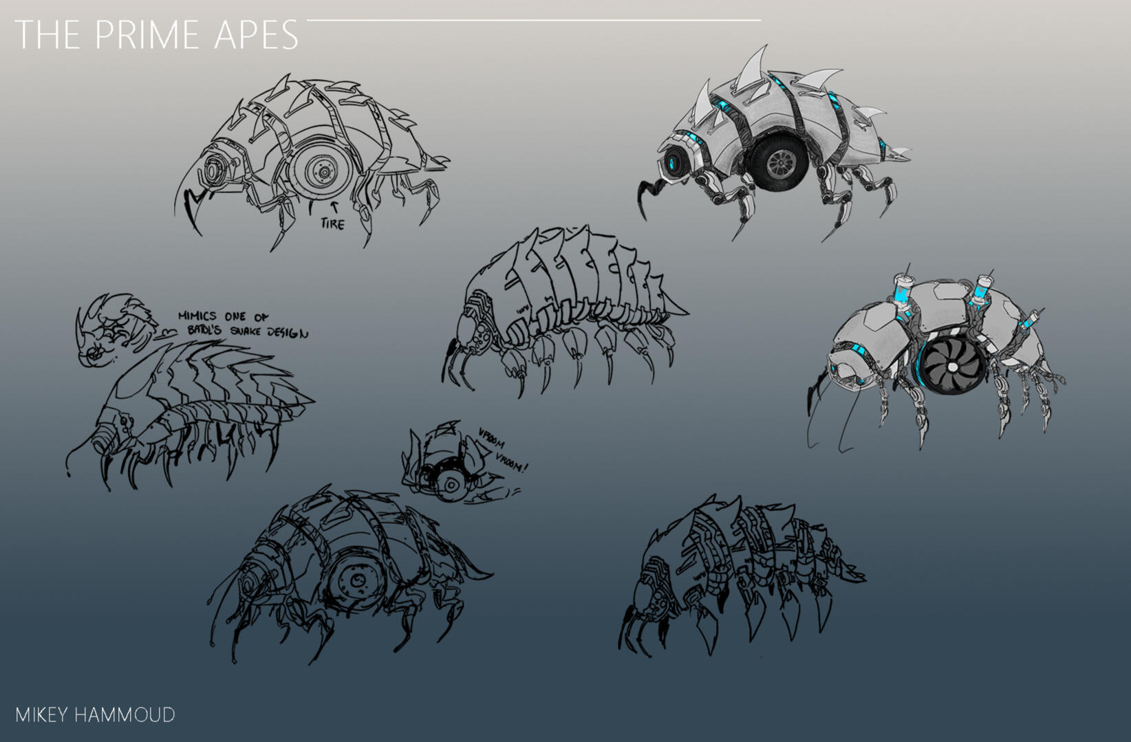 Pill Bug Tank Sketches